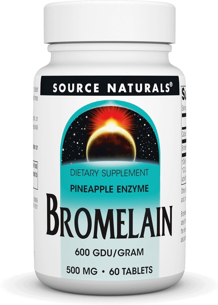 源の自然なBromelain 500mg Proteolytic酵素の補足- 60のタブレット
