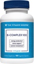 The Vitamin Shoppe B Complex 100 – Supports Energy Production, Nervous System Function & Nutrient Metabolism – Excellent Source of B1, B2, B6, B12, Niacin, Folic Acid & Biotin (100 Veggie Caps)