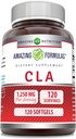 アメージングフォーミュラCLA(コンジュレーションリノール酸)1250Mg | ソフトゲルサプリメント | 非GMO | グルテンフリー | アメリカ製(1パック | 120カウント)