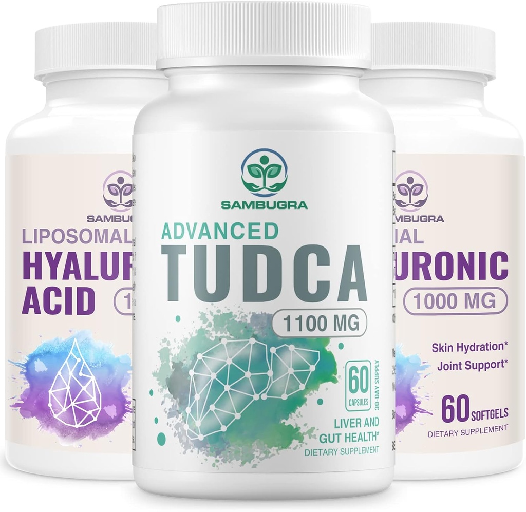 TUDCA のレバーは 1100mg および Liposomal の Hyaluronic の酸の補足 1000mg の高バイオアベイラビリティの補足 (パッケージ 3)