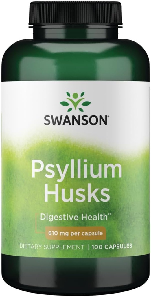 Swanson の Psyllium の箱 610 ミリグラム 100 のカプセル