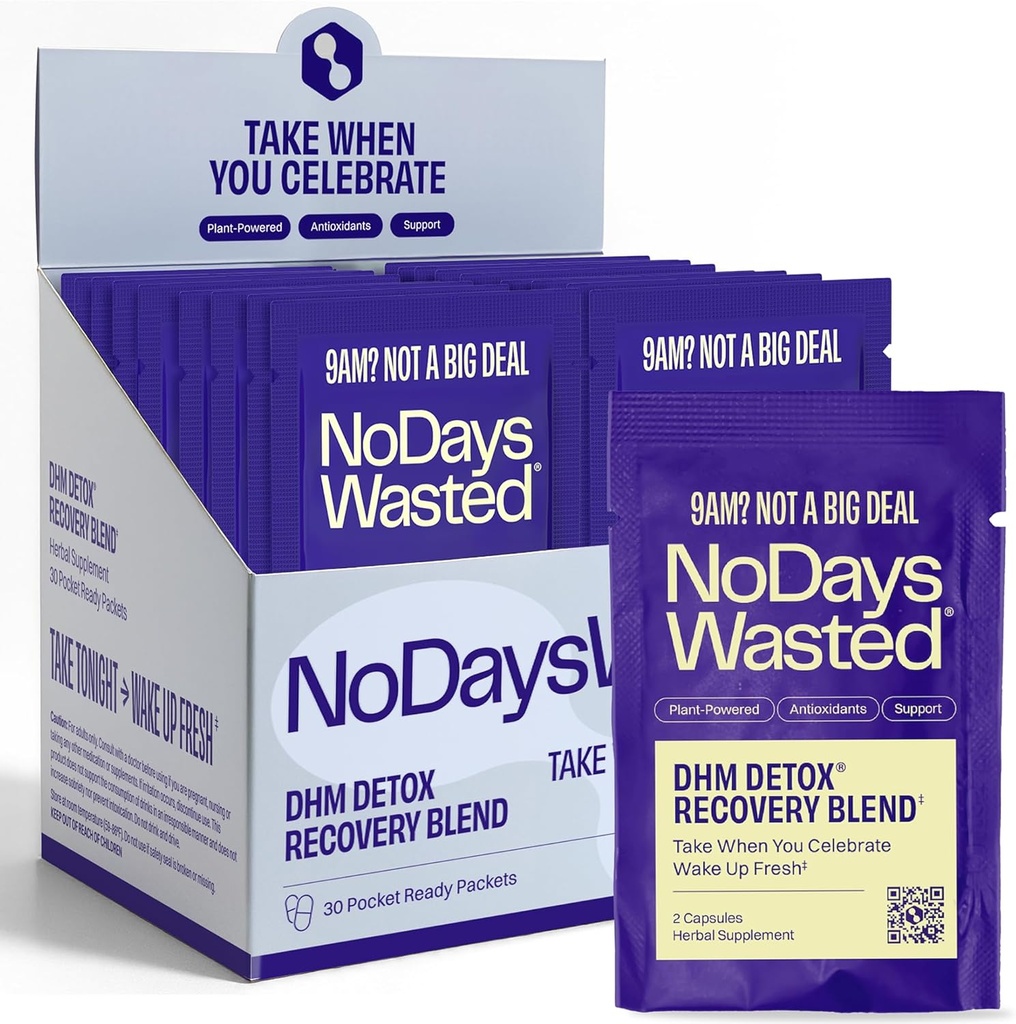 DHM Detox、No Day Wasted、30サービング - より良い翌日と回復のために夕方に取る