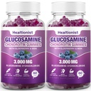 2はMSM及びElderberryと3000mgグルコサミンのコンドロイチンのグミiesを詰めます-余分強さの接合箇所の健康、柔軟性、大人の反酸化性の免疫サポート補足のガミー、人及び女性120 Cts