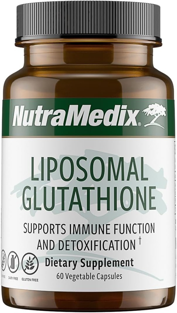 NutraMedix Liposomalグルタチオンサプリメント - フルボディデトックス、クレンジング、免疫サポートのためのLグルタチオン - 最適な吸収のために処方 - 大豆、乳製品、グルテンフリー(60カプセル)