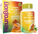 Neurobionの酸化防止サポートのためのTurmeric Curcumin 650のmgの草の補足、B12、40のカプセルが付いている高い吸収の超電化の補足のMultivitaminsのコンプレックス