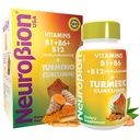 Neurobionの酸化防止サポートのためのTurmeric Curcumin 650のmgの草の補足、B12、40のカプセルが付いている高い吸収の超電化の補足のMultivitaminsのコンプレックス