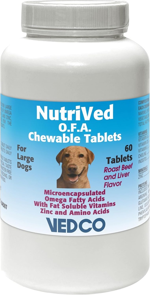 Vedco 60の計算は大きい犬のためのO.F.A.のChewableのタブレットをNutrived