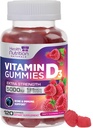 ビタミンD3グミー5000 IU(125 mcg) - トリプル強度骨と免疫サポート、ビタミンDガミーサプリメント、自然のベリーDビタミンサプリメント、ラズベリー風味、非GMO - 120グミ