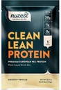 Nuzest - エンドウ豆プロテインパウダー - きれいなリーンプロテイン、プレミアムビーガン植物ベースのプロテインパウダー、乳液フリー、GMOフリー、自然に甘くされたプロテインシェイク、スムースバニラ、1サービング、0.9オンス