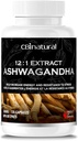 CBInatural Ashwagandha 12:1 エキス500mg (6000 mg相当) – エネルギー, 死亡率 & 男性ウェルネスサポート – 120 ビーガンカプセル, 4-ヶ月の供給