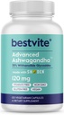 BESTVITEの高度のAshwagandha 120mg w/Shoden (120のベジタリアン カプセル) - 35%のwithanolideのGlycosidesを導く臨床的に押された企業の--------------------------------------------------------------------------------------------------------------------------------------------------------------