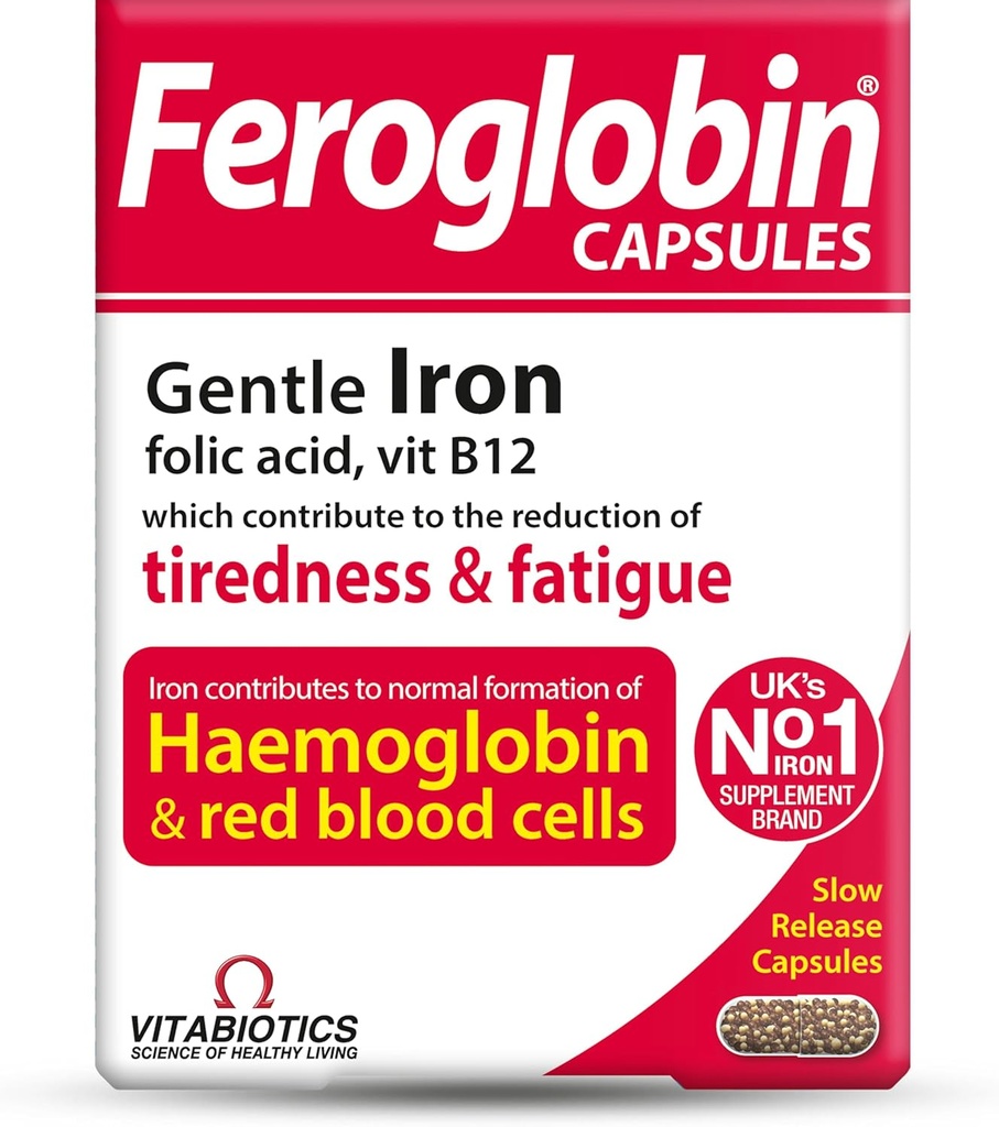Feroglobin Vitabioticsの有機性ビタミンおよびミネラル カプセル30のカプセル