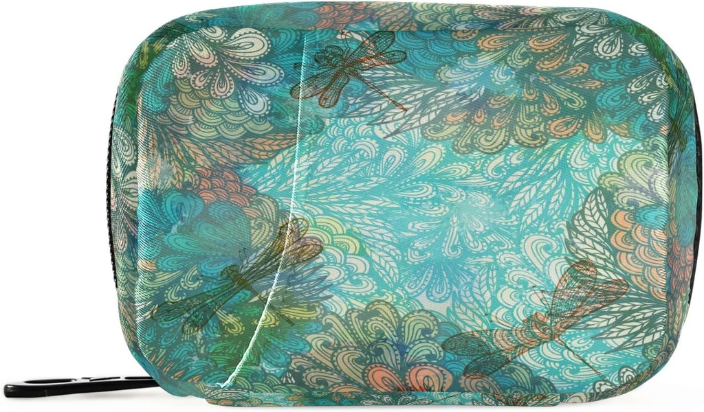 Fantasy Dragonflyの丸薬箱7日の丸薬の箱はジッパー袋が付いている旅行丸薬のオルガナイザー袋の携帯用ウィークリー ケースのビタミンの補足のホールダーのための密集したサイズを錠剤にします