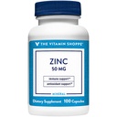 ビタミンのShoppe亜鉛50MG - 免疫サポート、皮膚の健康&抗酸化保護、エッセンシャルミネラル(100カプセル)