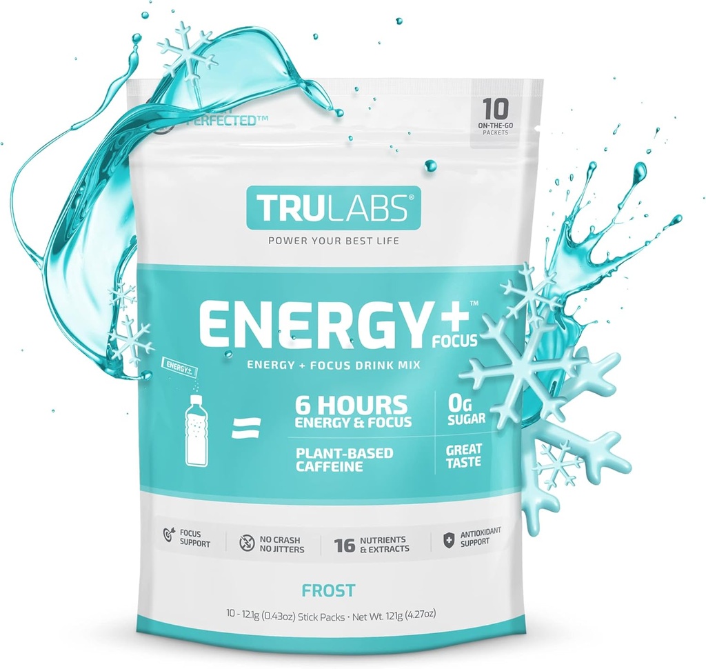TRULABS持久力エネルギー+焦点、粉にされた飲み物の組合せ、フロスト