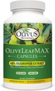 OliveLeafMAX オリーブリーフエキス (40% Oleuroepin) + オーガニックオリーブリーフパウダー + フィラー + 300 ベジタリアンカプセル + スペインから供給し、GMP施設で米国で製造