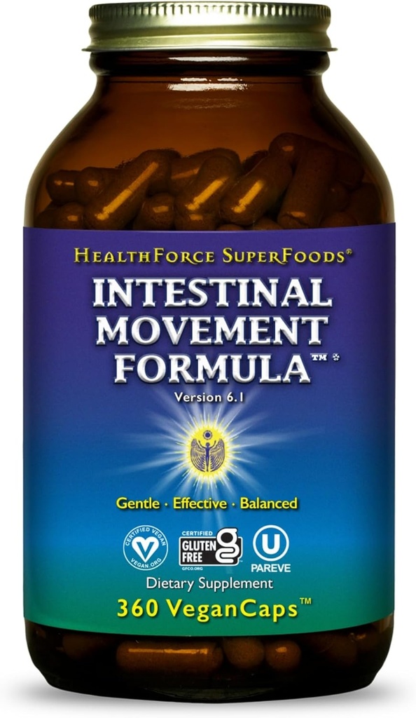 HealthForce SuperFoods の腸の動きの方式-自然なLaxativeサポート 腸の規則性 - 便秘を支える全自然な消化の補足-グルテンフリー及びビーガン- 360の帽子