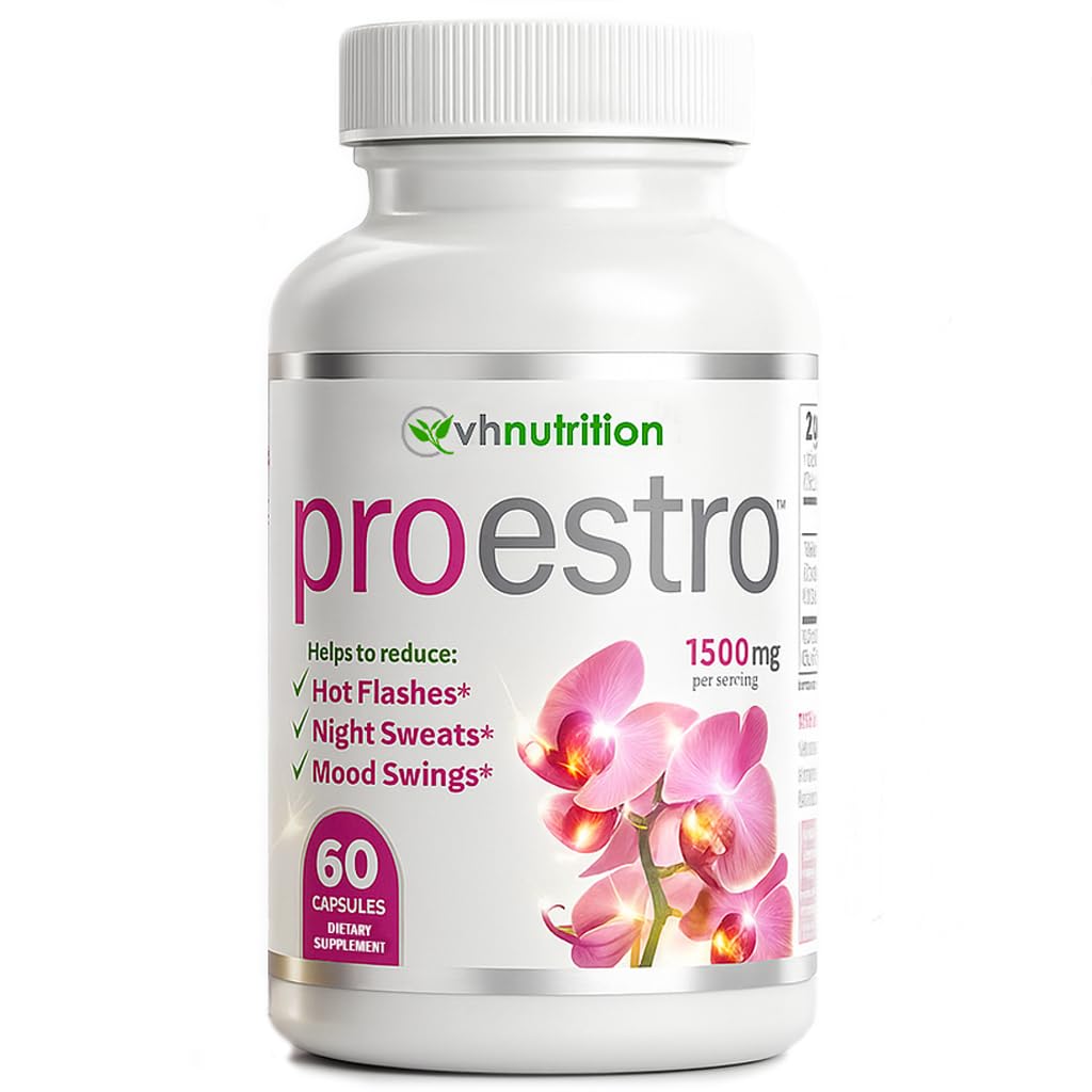 VH Nutrition PROESTRO | 女性のエストロゲンサポート*サプリメント | 余分な強度のホルモンバランス* ヘル用 | 60 カプセルスワローピルス