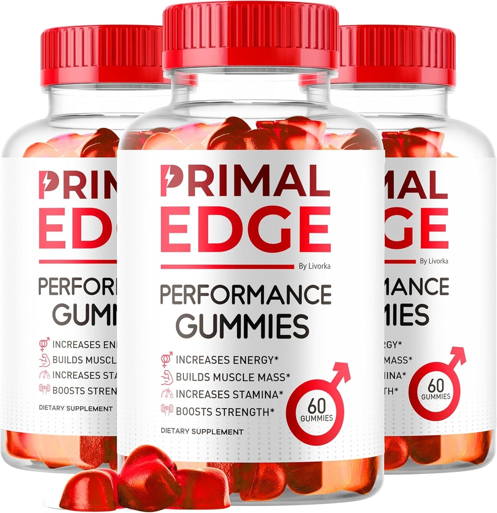 (3 Pack) Primal Edge Mens Gummies, Primal Edge, Primal Edge Gummies, Primal Edge Advanced Formula Gummies, Primal Edge Supplement Gummy, PrimalEdge Support Supplement Gummies, 180 Gummies for 3 Months