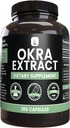 純粋な元のINGREDIENTS Okraのエキス(365のカプセル)マグネシウムか米の注入口無し、常に純粋、実験室は確認しました