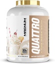 マグナムNutraceuticals Quattro ShakeシリーズWheyプロテインパウダー、バニラ4.5lb - 筋肉の成長と回復のための優れたタンパク質隔離ブレンド