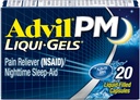Advil PM Liqui-Gelsの痛みのRelieverおよび夜間睡眠の援助、痛みの軽減のためのIbuprofenの痛みの薬および睡眠の援助のためのDiphenhydramine HCL - 20の液体によって満たされたカプセル-大学に戻る