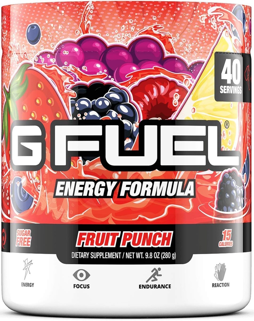 GAMMA LABS G 燃料ブルー ラズベリー & フルーツ パンチ エネルギー パウダー バンドル - ブルーアイス 9.8oz (40 サービング) + フルーツ パンチ 9.8oz (40 サービング)