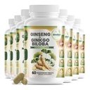 GreeNatr Ginko Biloba&Panax Ginsengサプリメント - 記憶と焦点のための赤いGinseng脳サプリメント - グッドビジョン、免疫システム、および改善された血流のためのGinkgo Bilobaサプリメント - 12ボトル