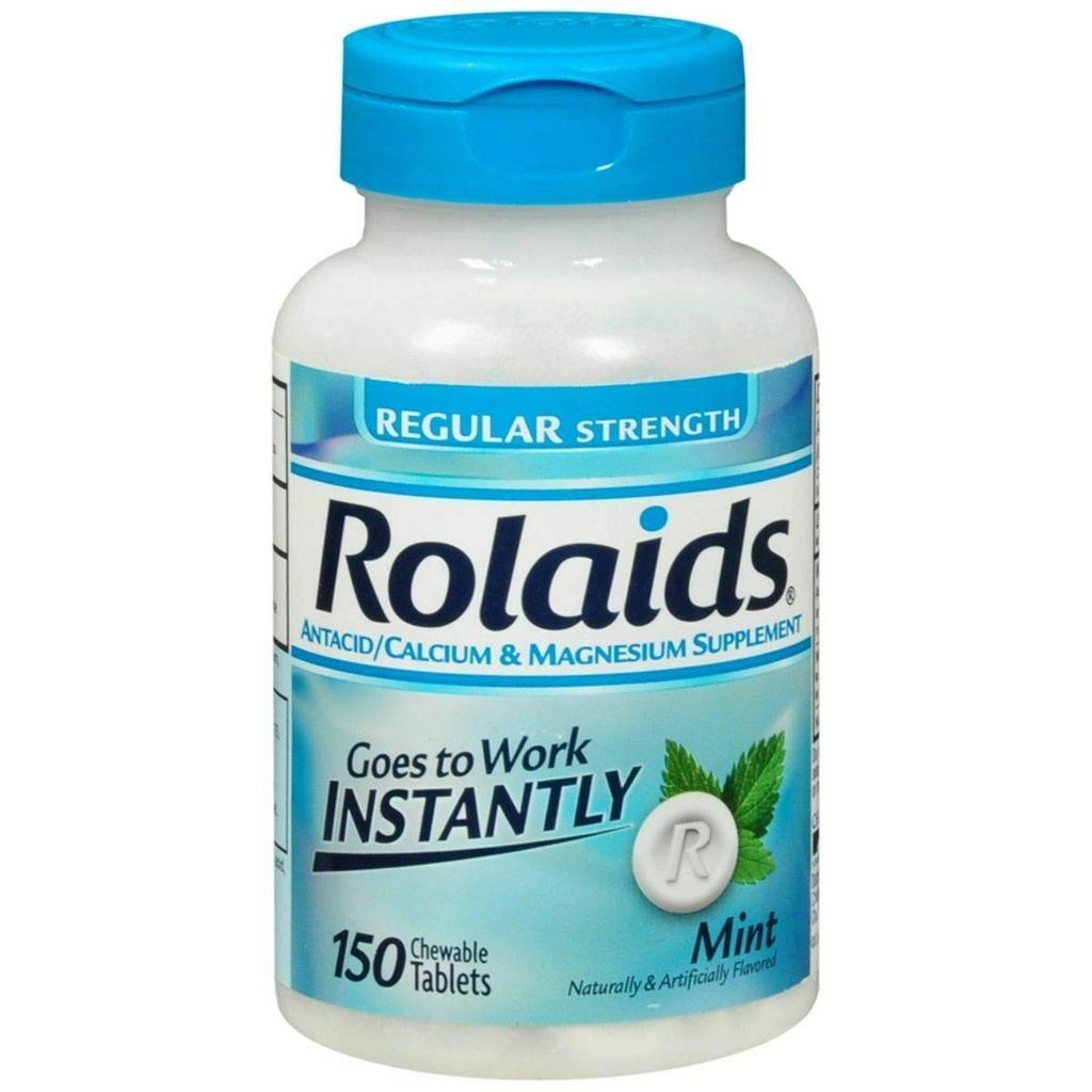 Rolaids - 20284のAntacidの規則的な強さのタブレット、ミント、150の計算