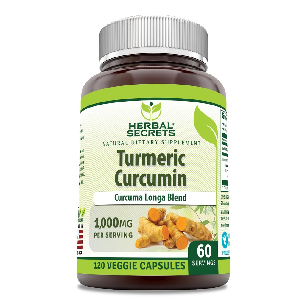 草の秘密のターメリッククルクミンの補足 | サービングごとの1000のMg | 120 Veggieのカプセル | ターメリックパウダー&ターメリックエキスのブレンド | 非GMO | グルテンフリー | アメリカ製