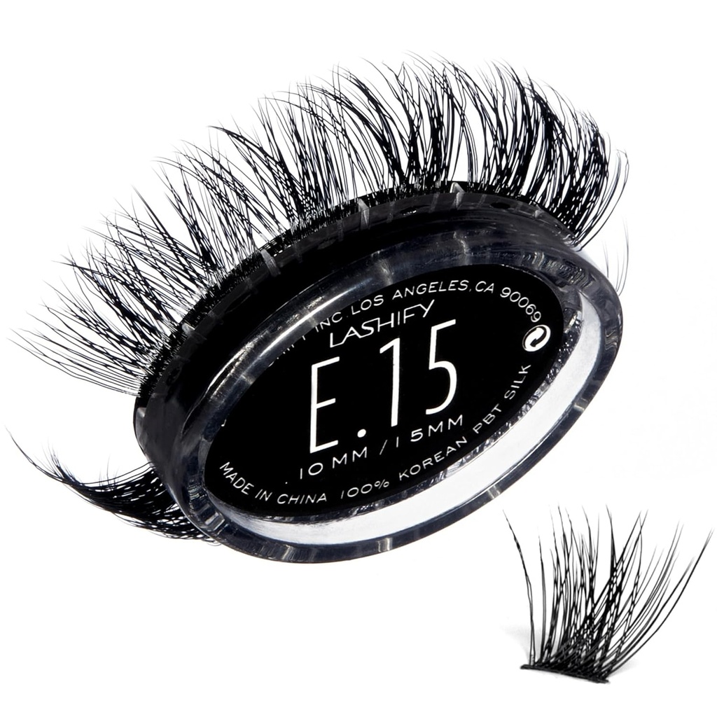 Lashify Extreme 15mm Gossamer DIY Eyelash Extensions Refill, Black, Easy False Lashes To Add Tremendous Volume