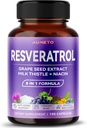 超Resveratrol 8 で 1 フォーミュラ - グレープシードミルクアコールナイシン (150 カウント)