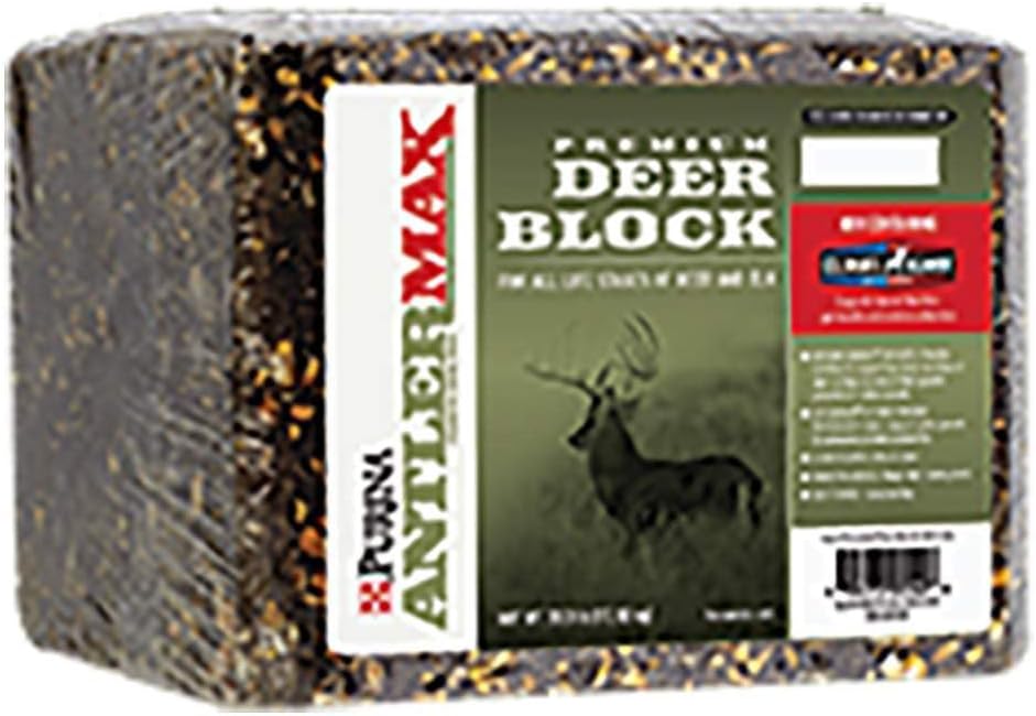 Purina AntlerMax | ウォーター・レジスタント・ディール・フィード・ブロック | アントラー・ゲインのダイエット強化 | 33ポンド(33ポンド) ブロック