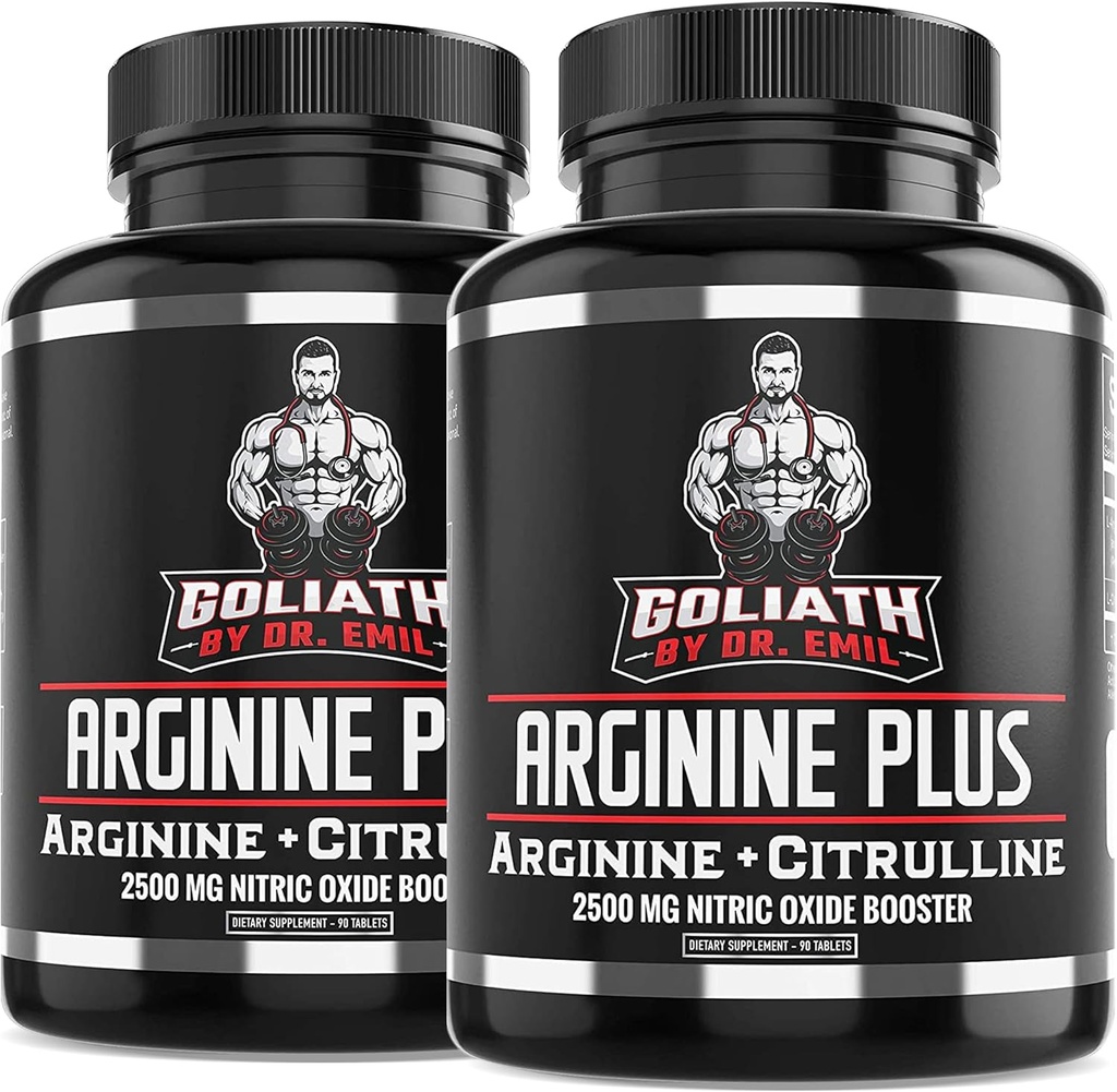 Dr. Emil's ARGININE Plus - Lアルギニン+ Lシトルリン - 2500 MG High Dose NOブースタータブレット - 血管と心臓の健康のためのNitric酸化物サプリメント(アルギニンAAKGとCitrulline Malate 2:1)