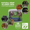 天然ペットアレルギー、皮膚&コート麻軟咀嚼のみ - 犬、オメガ3サプリメントのためのアレルギー免疫ビット、かゆみの肌の救済、ホットスポット(60カウント)(AL。)