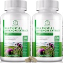 肝臓の清潔なDetox及び修理120のカプセル、ミルクのThistle、アーティチョーク、L-Ergothioneine、レバーの更新及び酸化防止のためのターンジュブのタンポのエキスが付いている16-in-1草のレバー サポート補足(2のパック)