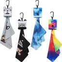 ガラスのクリーニングの布、レンズのクリーニングの布、ガラス洗剤、目のガラスきれいな布、Microfiberの目のガラス クリーニングの布は袋Carabiner (4のパック)が付いているキットを拭きます