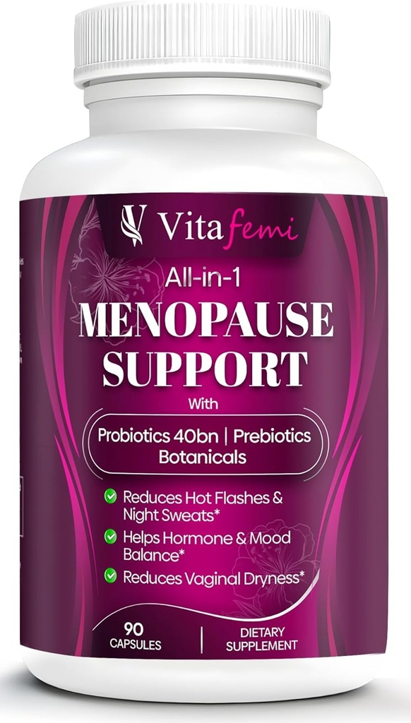 最高の評価される非常に有効なMenopauseサポート、Menopauseのプロバイオティクス、熱いフラッシュ、夜は、ホルモンのバランス、気分の振動、DIM、黒いCohosh、ドン・キー、40Bn CFUを汗をかきます