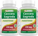 最高のNaturals Cascara Sagrada 450のmg 250のカプセル(250の計算(2のパック))