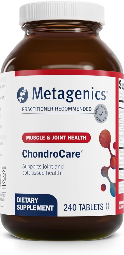 Metagenics ChondroCare - グルコサミン、コンドロイチン&MSMとの共同サポート - モビリティ、軟骨&ケネの快適性 - 抗酸化ミネラルコンプレックス - グルテンフリー - cGMP認定 - 240錠