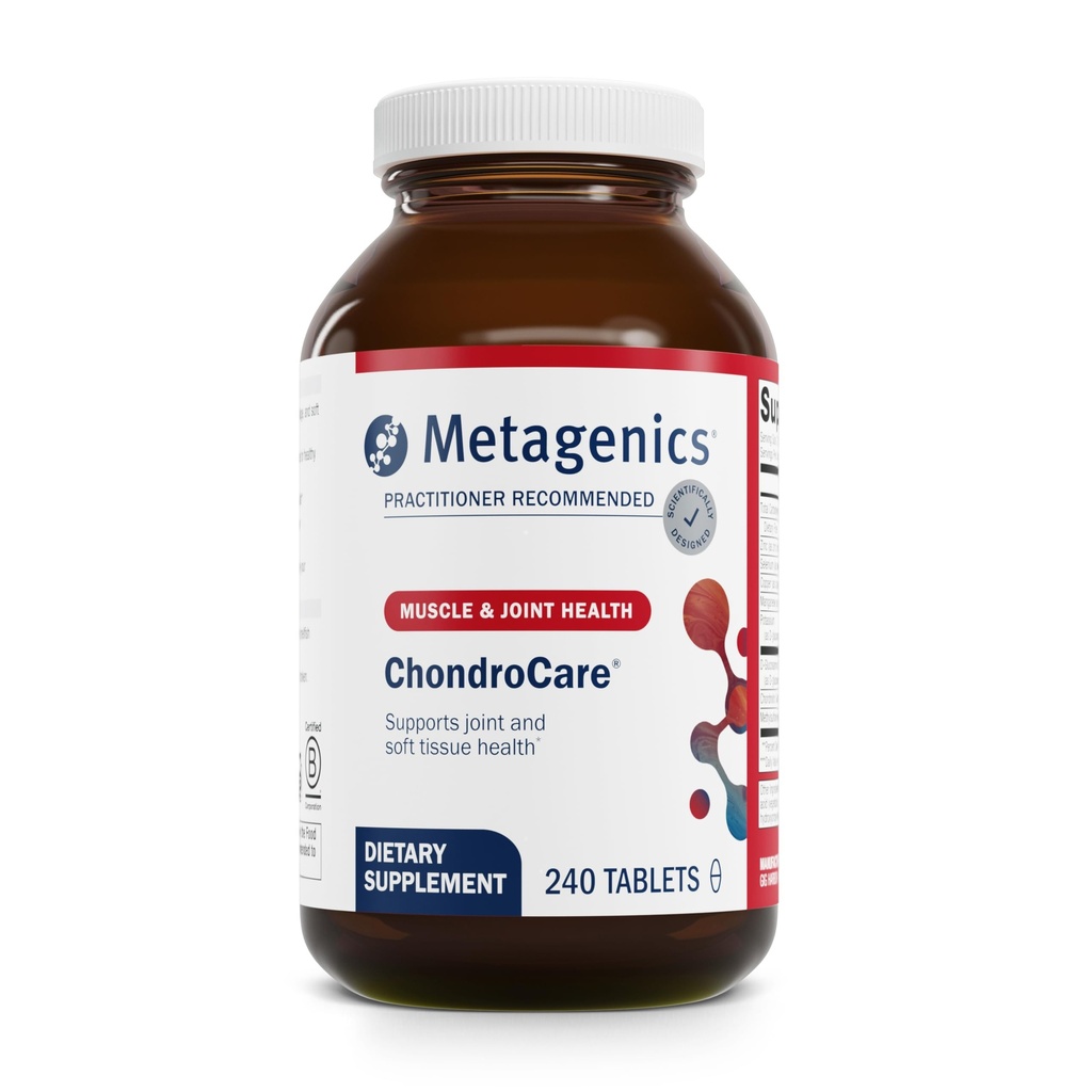 Metagenics ChondroCare - グルコサミン、コンドロイチン&MSMとの共同サポート - モビリティ、軟骨&ケネの快適性 - 抗酸化ミネラルコンプレックス - グルテンフリー - cGMP認定 - 240錠