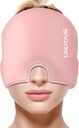 ONLYCARE Migraine の救助の帽子、改善された無臭の Migraine の氷の頭部の覆い、Migraine のわずかなピンクのための頭痛の救助の帽子