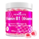 ビタミンB1のガミーのChewable Thiamine 500mg及びビタミンB3及びビタミンCの砂糖は-非GMO、Vegan、Naturalのピーチの味-大人及び子供のためのチアミンB1の補足