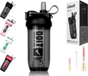 蛋白質の揺れのためのLitexのシェーカーのびん、プレワークアウトのための26ozの混合機のシェーカーのびん、わらが付いているシェーカーのコップ、蛋白質の粉のためのBPAなしのTritanのミキサーのびん、コップのブラシおよび指示(黒)を使って
