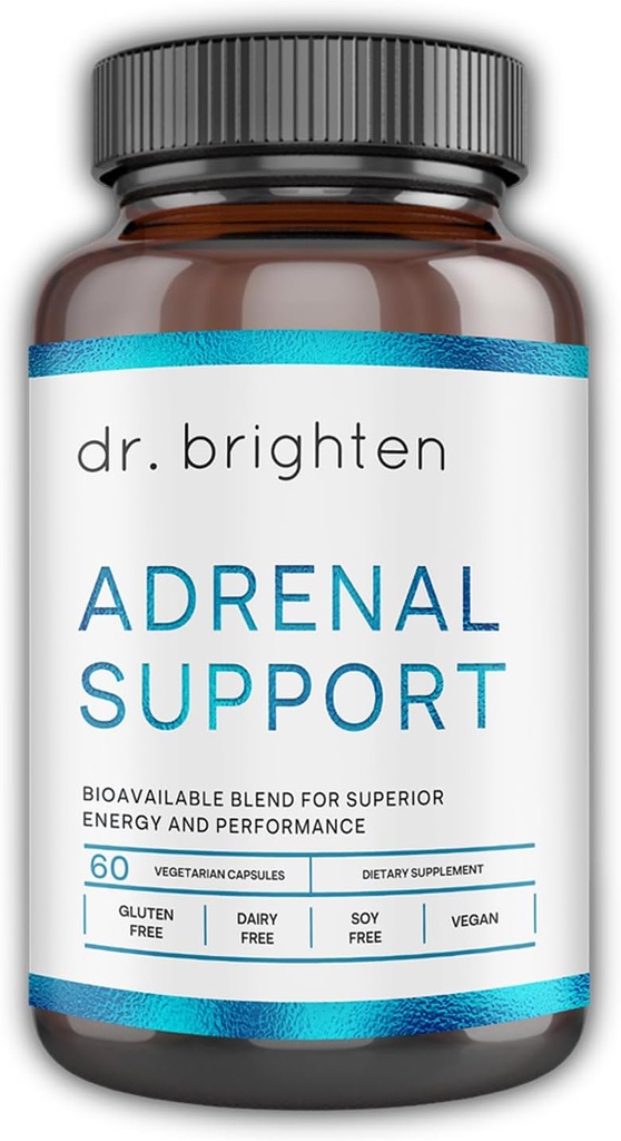Dr. Brighten Adrenal サポート - 健康的なエネルギーレベルとストレスの応答をサポートするAshwagandhaと栄養補助食品