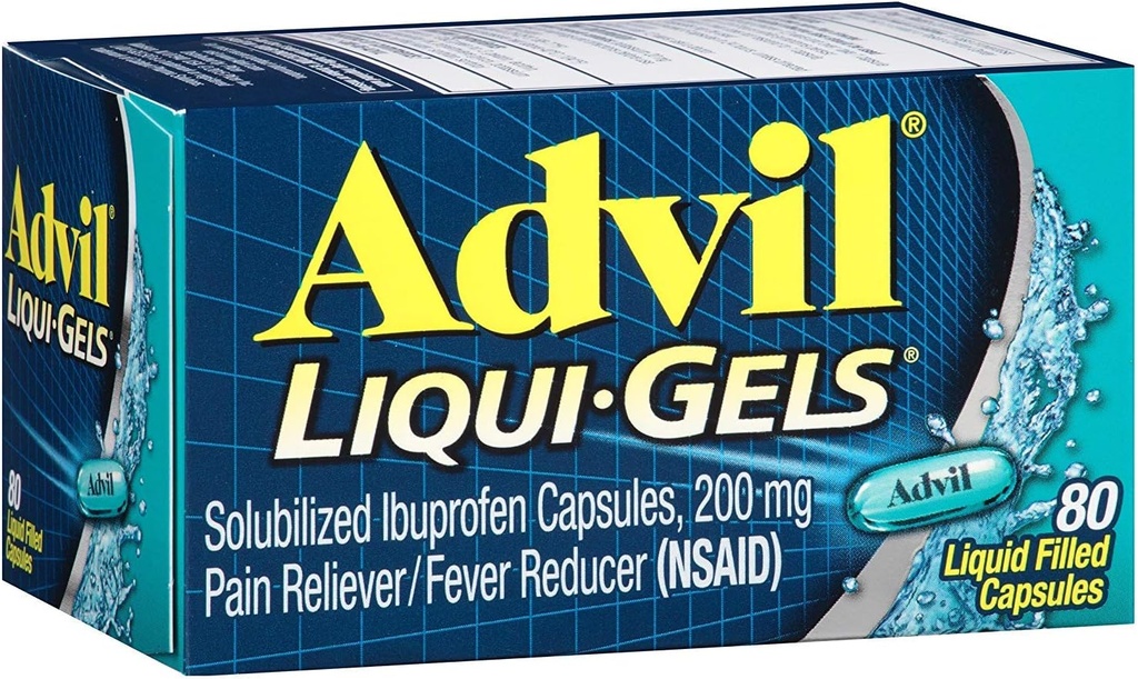Advil Liqui-Gels 80 Liqui-Gels(パッケージ3)