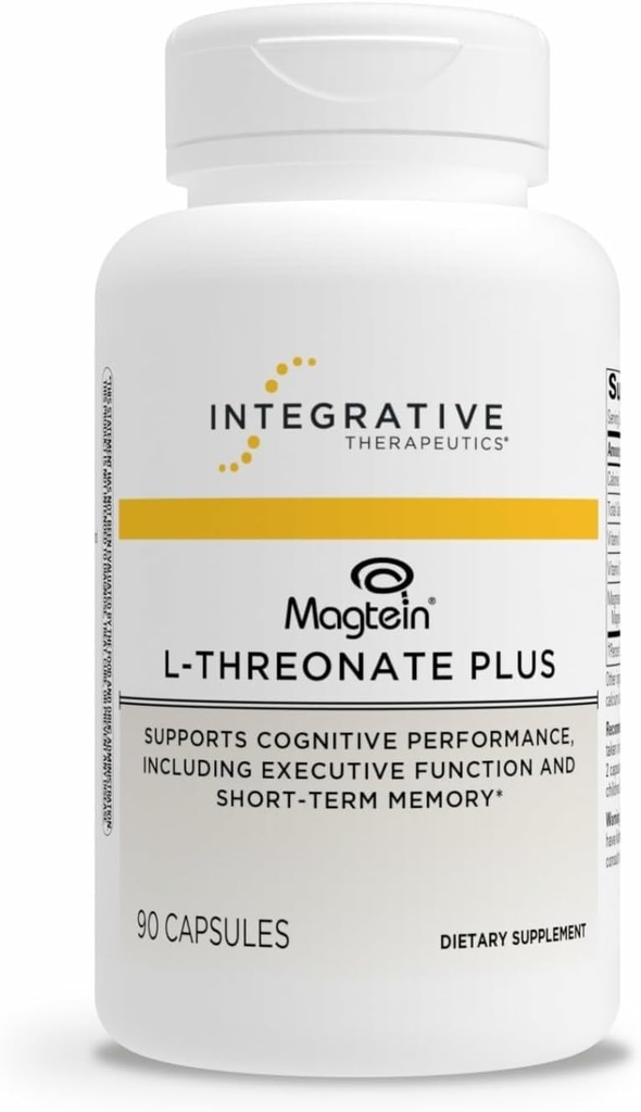 統合的治療薬Magtein L-Threonate Plus - 短期記憶をサポートする脳機能サプリメント* - ビタミンC、D3、マグネシウム - 乳液フリー&グルテンフリー - 90カプセル(30サービング)