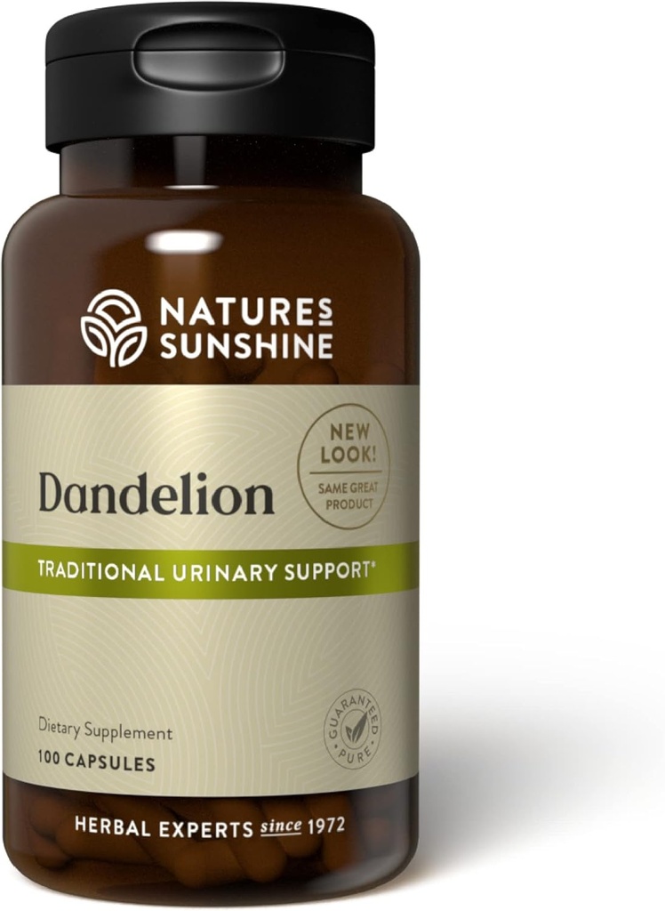 Nature's Sunshine Dandelion、100カプセル、強力なハーブサポートダイジェスト、Nourishes The Liver、Urinary System Support