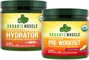 オーガニックマッスルバンドル - エネルギー(レモンベリー)のプレワークアウトパウダー+水分補給剤(スイカ) - USDA認定オーガニック