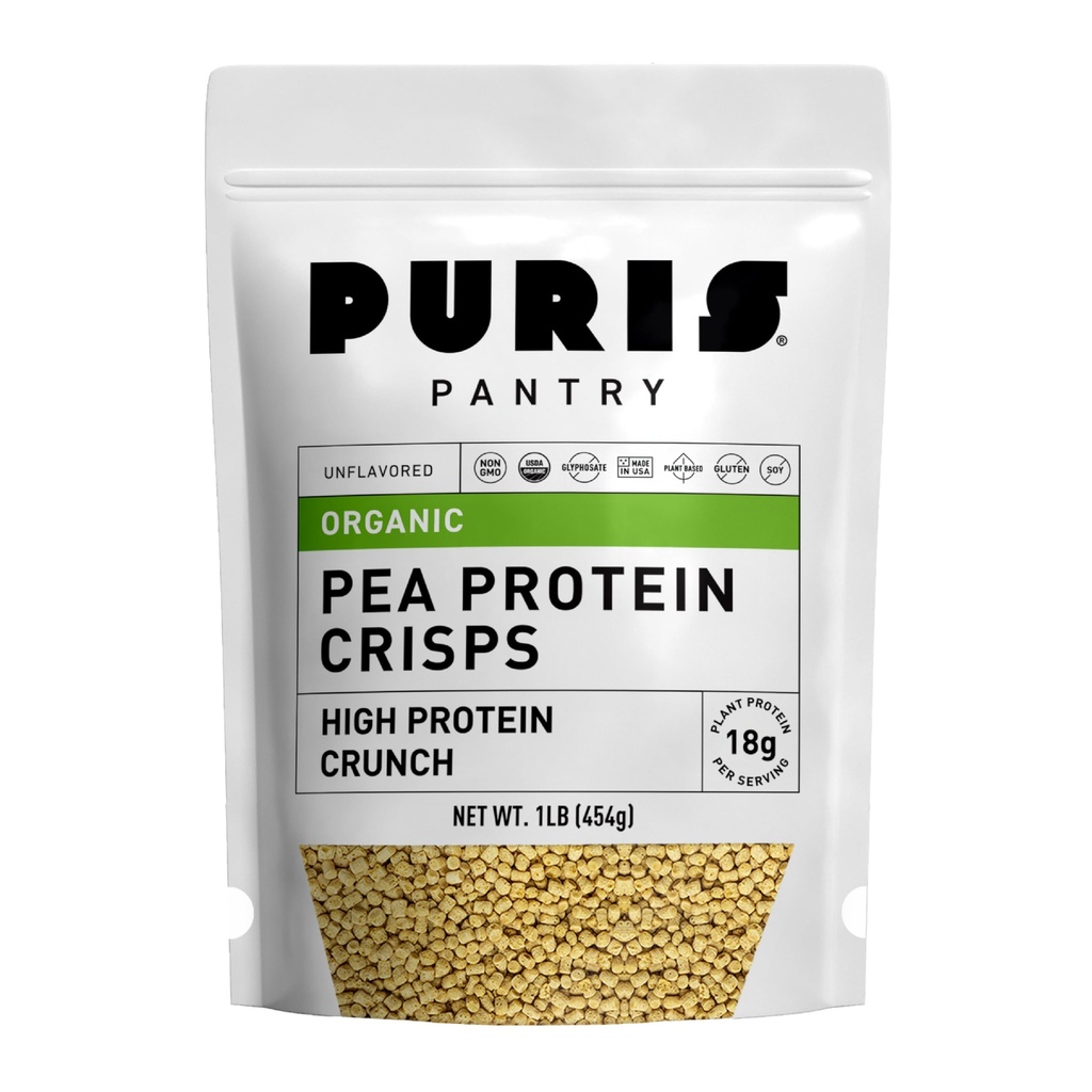 PURISの有機性エンドウ豆蛋白質のCrisps、証明された有機性エンドウ豆蛋白質の隔離剤、Ketoの蛋白質のCrunchは、米国で100%、非GMO、グルテンフリー、砂糖、大豆無し、18g蛋白質、7g炭水化物、不燃性にしました